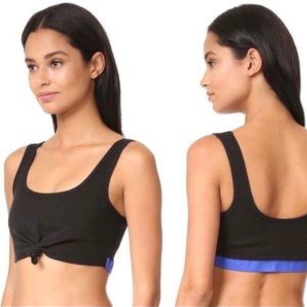 Free People Flashdance Crop Bra (black/blue)